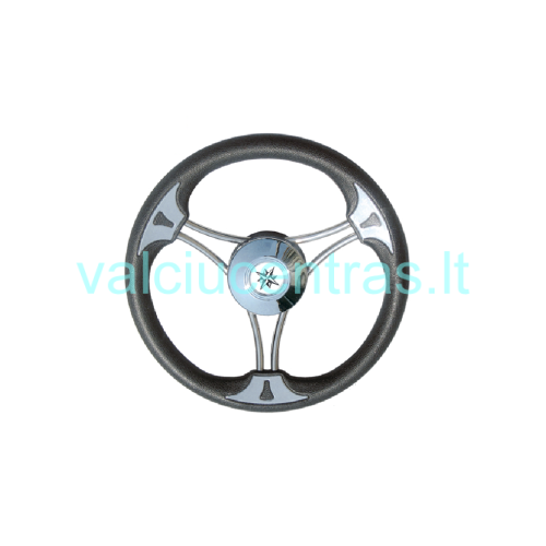 Nerūdijančio plieno vairas 350 mm  Nerūdijančio plieno vairas 350 mm